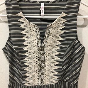 Xhilaration Dresses - Vintage grey and white striped dress Xhilaration Dresses - Vintage grey and white striped dress